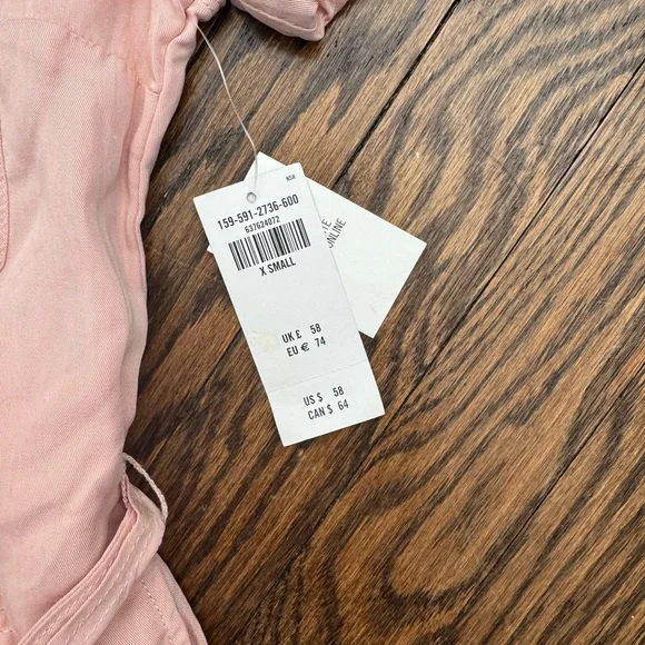 Abercrombie & Fitch Super cute pastel button up dress with tie waist NWT Size XS - Picture 3 of 5